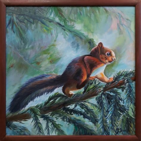Buy Squirrel Painting By Irena Jasiūnienė