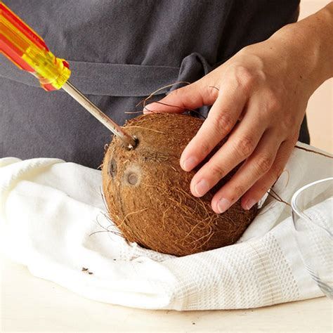 the best way to crack open a coconut martha stewart