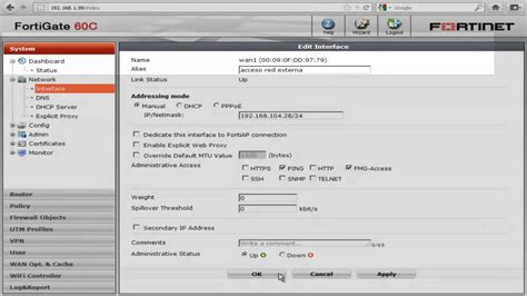 Fortinet Configuración De Red Fortinet Youtube