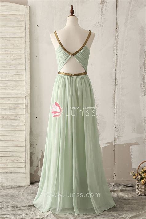 Light greys, teals, pinks, blues, and so much more.but there's something about a deep, rich hue that has a way of capturing our. Unique Gold Strap Floor Length A-line Light Green Chiffon Bridesmaid Dress - Lunss Couture