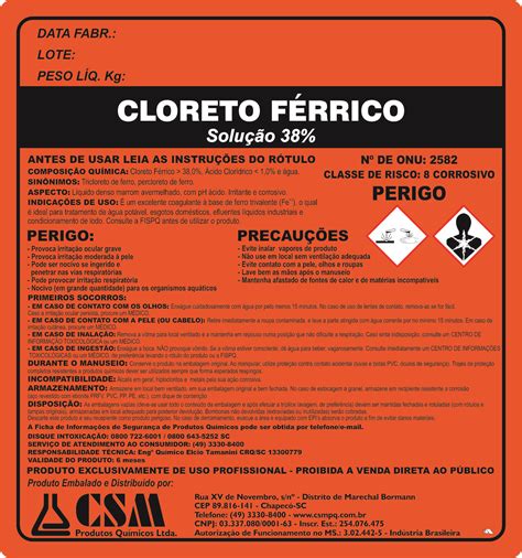 csm produtos químicos cloreto férrico 38