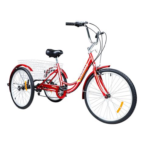Buy Outroad Adult Tricycle 24 26 Inch 7 Speed Cruiser Trike 3 Wheel Bikes With Large Basket