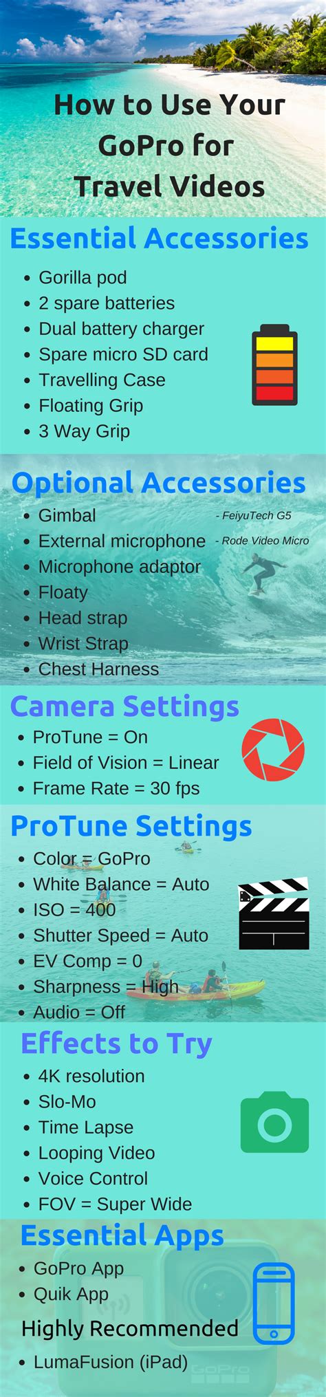 How To Use Your Gopro For Travel Videos Infographic Have You Ever