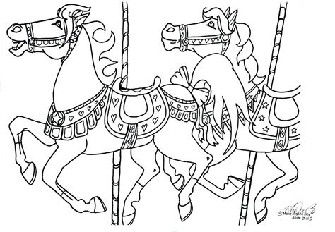 Colours of any medium can be used. Merry Go Round Coloring Page at GetColorings.com | Free ...