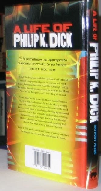 a life of philip k dick the man who remembered the future by peake anthony near fine glossy