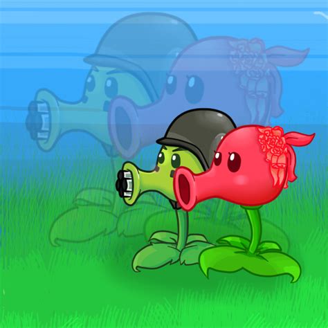 Learn how to draw gatling pea from plants vs zombies with our step by step drawing lessons. Roseshooter And Gatling Pea by neko-kumicho-chan on DeviantArt