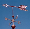Custom Copper Traditional Arrow Weathervane
