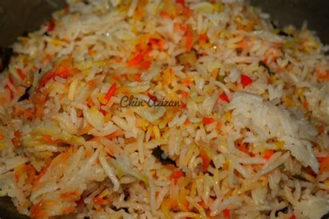 Nasi kunyit serai with ayam percik and brocolli with carrot. CkinAzizan: RESEPI NASI MINYAK DAN AYAM MASAK MERAH