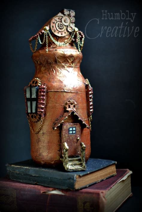 The Steampunk Home Altered Bottle By Humbly Creative Glass Bottles