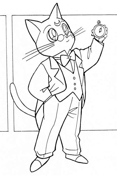 Cats Sailor Moon Coloring Page Anime Coloring Pages