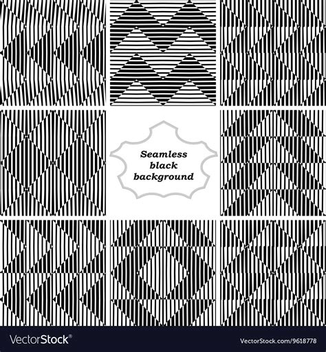 Mono Line Backgrounds With Simple Patterns Vector Image