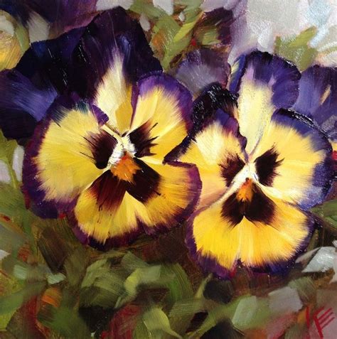 Daily Paintworks Original Fine Art Krista Eaton Flower Art