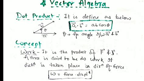 Vector physics class -11th(dot, product) - YouTube