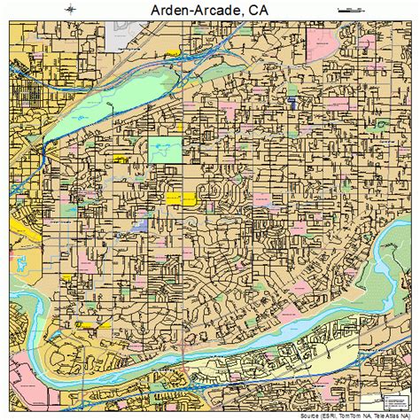 Arden Arcade California Street Map 0602553