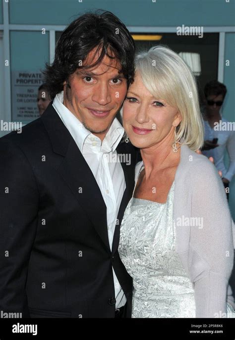 Hollywood June Actors Sergio Peris Mencheta And Helen Mirren Arrive At The Love Ranch