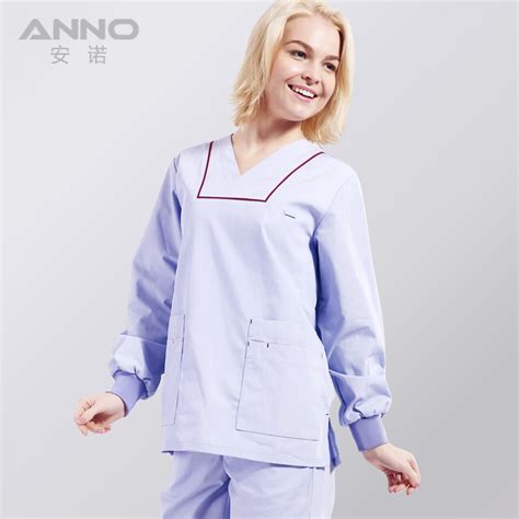 nurse uniform oem nursing medical doctor uniformes clinicos mujer long sleeve with breathable