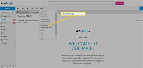 How To Print A Message In Aim Mail Or Aol Mail