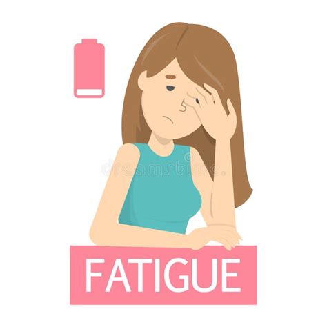Woman With A Fatigue Tired Beautiful Person Stock Vector