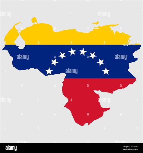 Mapa De Venezuela Bandera Ilustración Vectorial Eps 10 Imagen Vector De