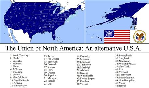 An Alternate Usa By Dinospain Alternate History America Map Fantasy Map