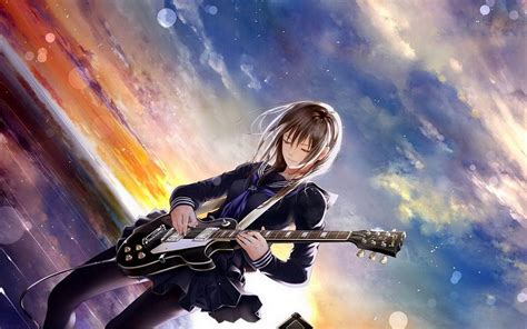 Sad Anime Guy With Guitar Wallpapers Wallpaper Cave