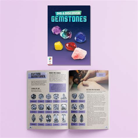 Dig & Discover Gemstones Kit - Science Kits - Colouring & Activity