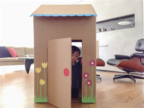 Make A Diy Cardboard Box House Call Me Grandma