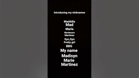 Nicknames Youtube