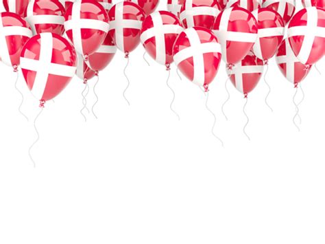 Balloons frame. Illustration of flag of Denmark