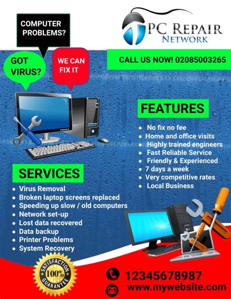 Copy Of Computer And Laptop Repair Services Flyer Postermywall