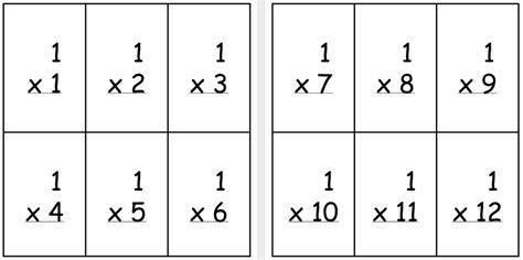 Multiplication facts from 1 to 12 are provided. ed with wes - Education With Wes