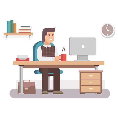 Working In Office Download Free Vectors Clipart Graphics And Vector Art