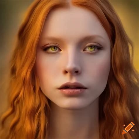 Ginger Haired Hazel Eyes Witch Golden Hour On Craiyon