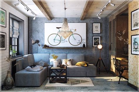 3 Chic Modern And Eclectic Spaces Cozy Industrial Living Room Cozy Grey