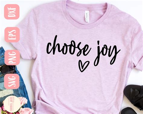 Choose Joy Svg Design Be Happy Svg File For Cricut Etsy