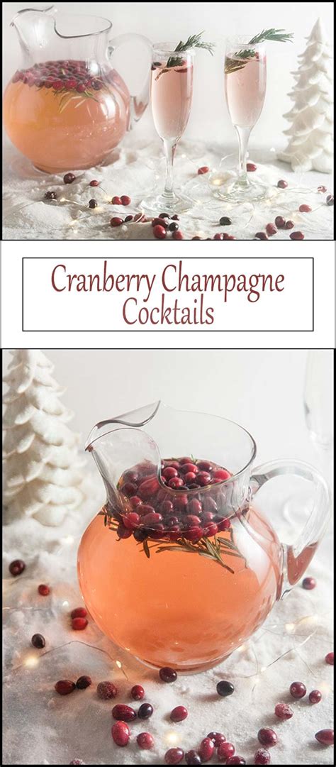 This christmas pear champagne cocktail is simple, different, and luxe! Christmas Cranberry Champagne Cocktails - Seasoned Sprinkles