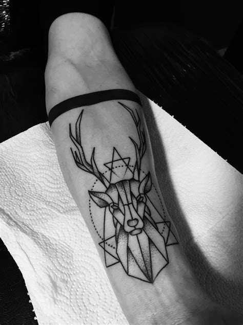 Geometric Deer Tattoo Deer Tattoo Designs Geometric Tattoo Stag Tattoo