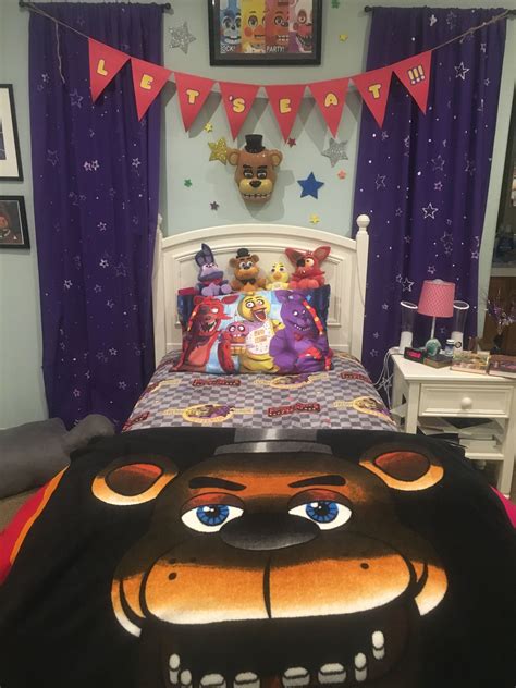 Five Nights At Freddys Room Ikea®pink Comforter Target® Fnaf Twin Bed