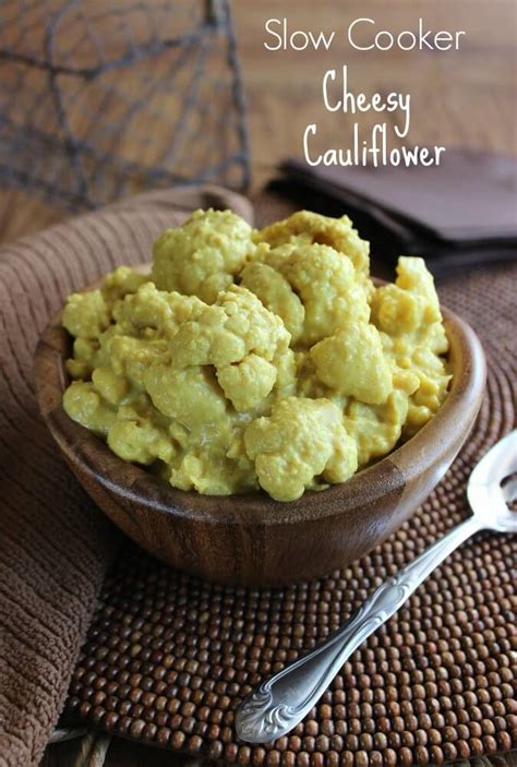 Slow Cooker Cheesy Cauliflower Recipe Vegan Freezer