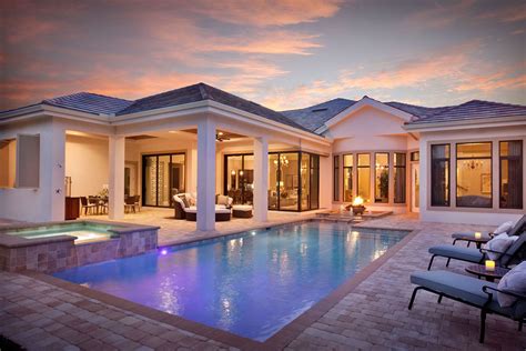 Mediterranean House Plan Luxury 1 Story Home Floor Plan With Pool