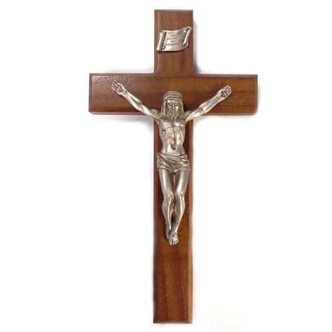 Walnut Shroud Of Turin Crucifix 8 Inch Ewtn Religious Catalogue