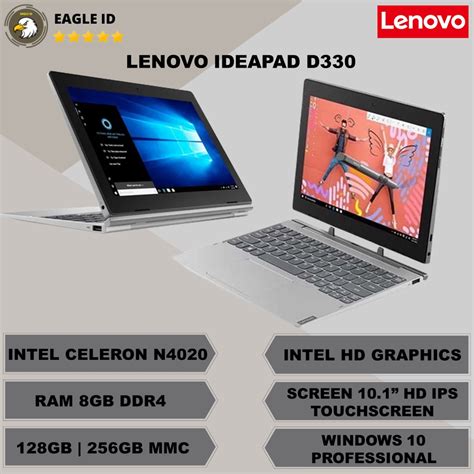 Jual Laptop Touchscreen 2 In 1 Lenovo Baru Ideapad D330 Intel Celeron
