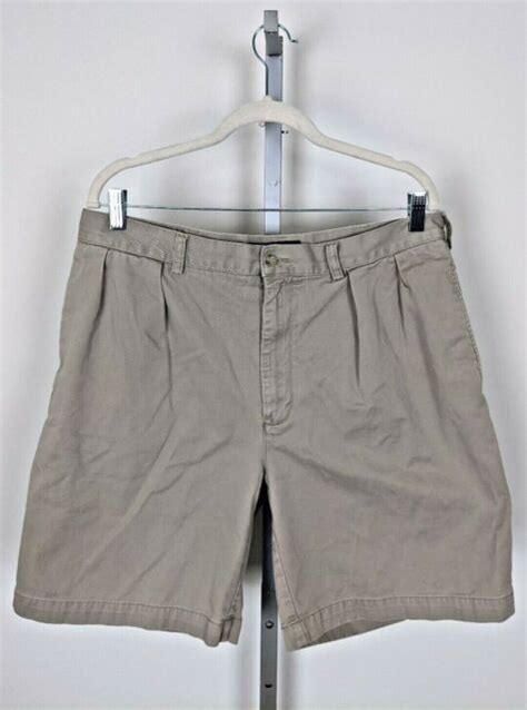 mens ralph lauren polo shorts tyler short size 36 pleated front khaki 100 cotton ebay