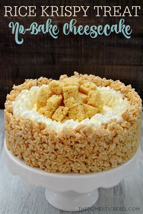 Gently stir in the melted butter and mix until combined. Rice Krispy Treat No Bake Cheesecake ⋆ Food Curation