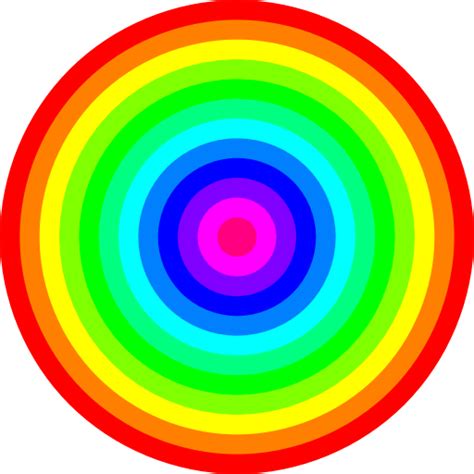 12 Color Rainbow Circles Clipart I2clipart Royalty Free Public