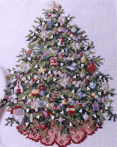 Ursula Michael Old Fashioned Christmas Tree Picture Counted Cross