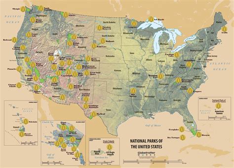 National Parks United States Map Map Nhautoservice