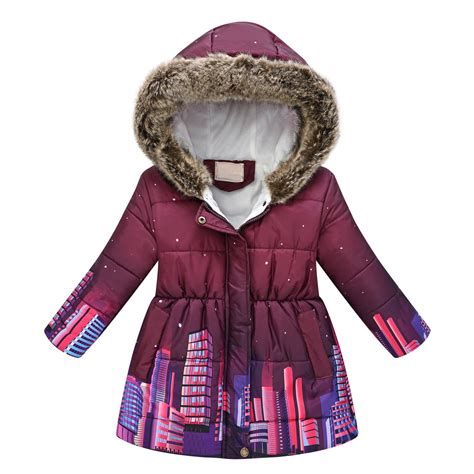Coat For Girls Girls Coats Size 6 Toddler Girls Winter Long Sleeve