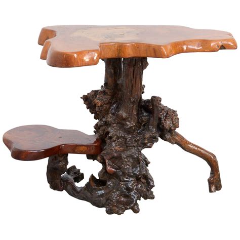 Petrified Wood Tree Trunk Side Table From Indonesia At 1stdibs