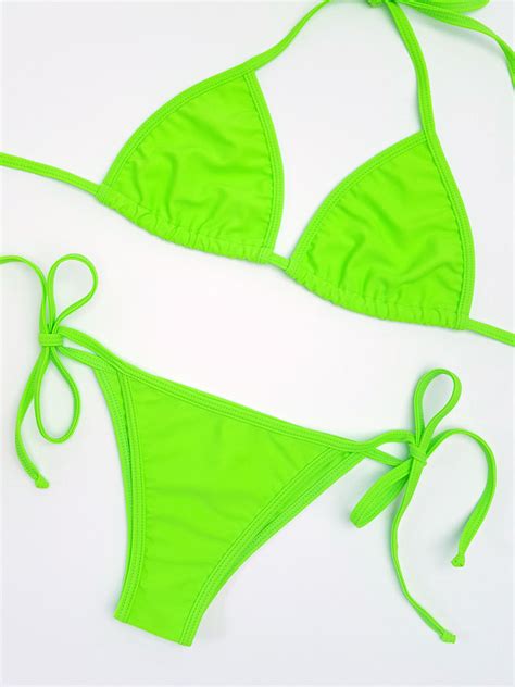 Neon Green Cheeky Bikini Hunni Bunni